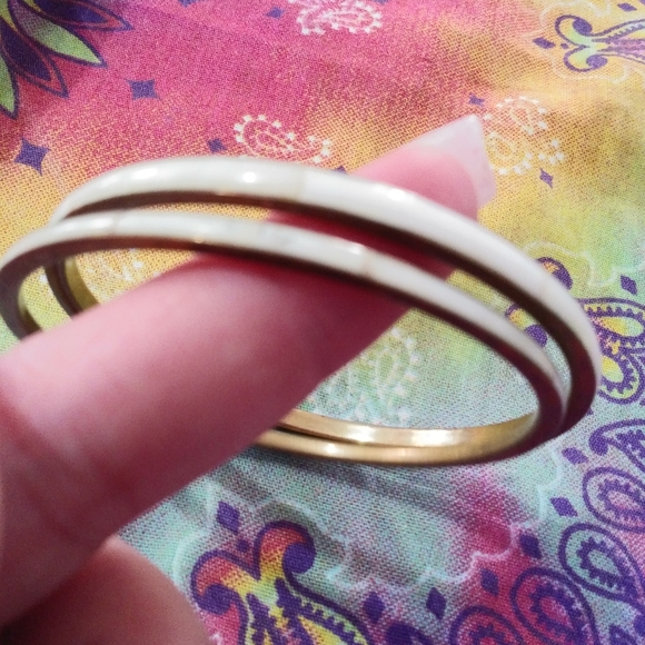 Two Stone & Metal Bangles - Picture 5 of 5
